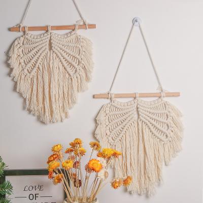 China Bohemian Boho Macrame Tapestry Wall Hanging 2022 With Hand Woven Angel Wings For Home Art Decor for sale