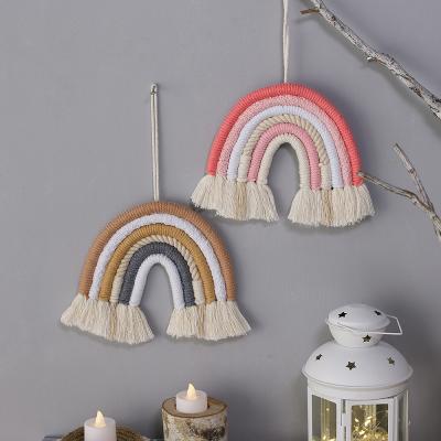 China Macrame Rainbow Bohemian Wall Hanging 2022 Colorful Toy Dorm Room Decor For Party Supplies Nursery for sale