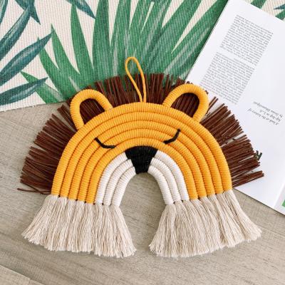 China Rainbow Bohemian Wall Hanging Boho Macrame Decorative Colorful Toy Kids Home Baby Nursery Dorm Room for sale