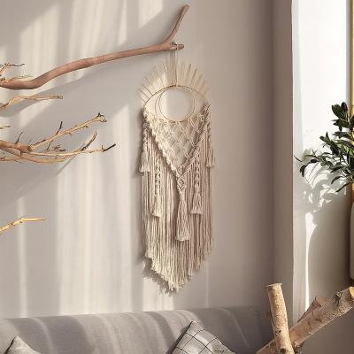 China 2022 Hot Sale Bohemian Dream Craft Macrame Catcher Wall Hanging Decorative Evil Eye Art Decoration for sale