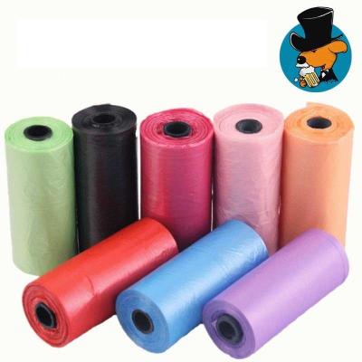 China Stocked Manufacturer Wholesale Price 15 Pcs / Eco Friendly Disposable Roll Dog Garbage Poo Bags for sale