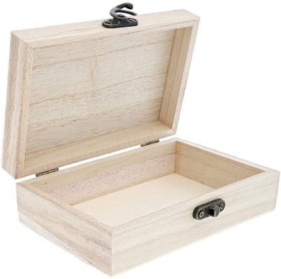 China China Amazon Hot Sale Unfinished Wooden 6-Pack Jewelry Box with Locking Clasp for sale