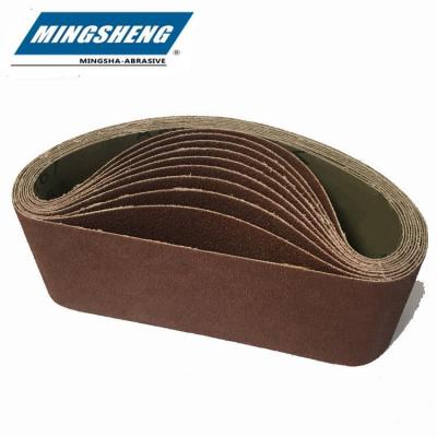 China Abrasive Grit Polyester Oxide Zirconia Metal Tool Sanding Belts For Stainless Steel Metal for sale