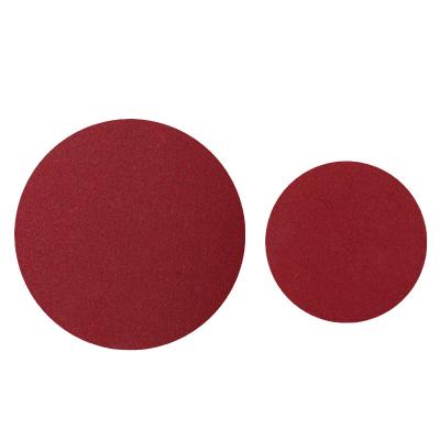 China Abrasive Polishing Tool Fiber Disc Aluminum Oxide Hook and Loop Backing Red Round Zirconia Sanding Discs for Polishing Derusting Deburring for sale