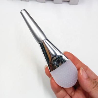 China Flat Brush Skin Care Tool For Mask Applicator Face Mask Dual Brush Silicon Massage Face Mask Applicator for sale