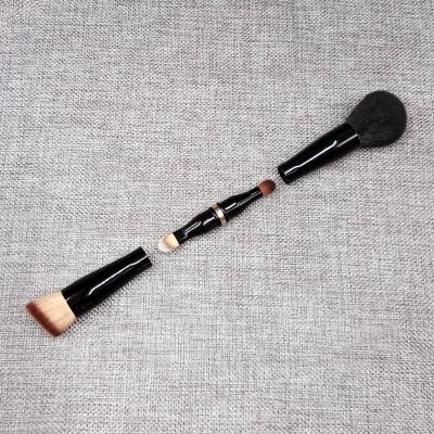 China Angular Blush Dual Ended Blending Blush Angled Dotted Eyeshadow Crease Concealer Brush 4 in 1 Makeup Brush Set for sale