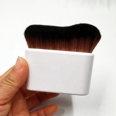 China Custom Vegan Private Label Flat Brush Face White Body Blending Brush Application for sale