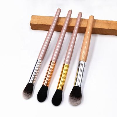 China Custom Color Logo Vegan Synthetic Pro Tapered Face Highlighting Highlighter Bar Makeup Brush Private Label for sale