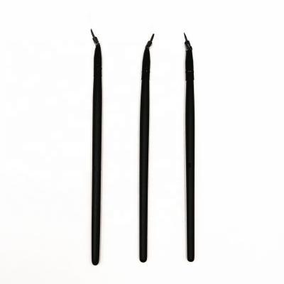 China Shenzhen Factory Wholesale Black Angled Eyeliner Brush For Eye Liner Makeup YP84013 for sale