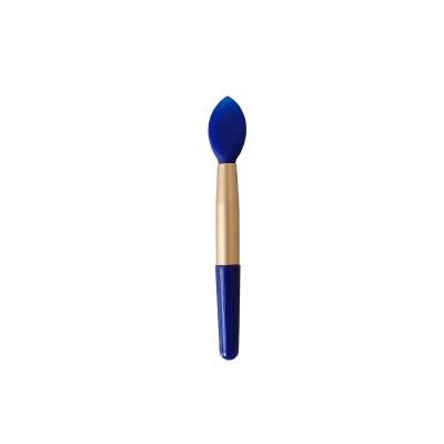 China Custom Vegan Factory Logo 50mm Small Silicon Dark Blue Lip Spatula High Quality Lip Mask Applicator Brush for sale