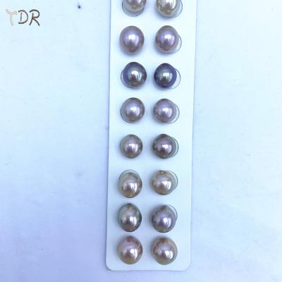 China Freshwater Pearl 13-14 Mm Small Core Shape Baroque Freshwater Pearl Pair Lead To Earrings Natural Color for sale