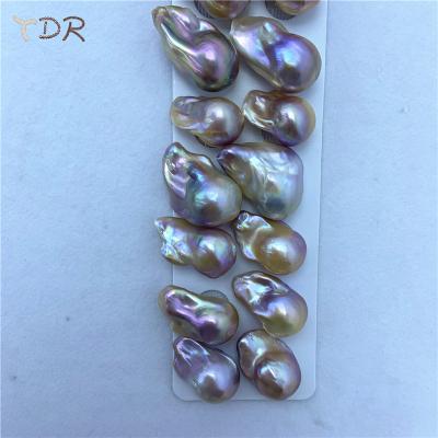 China Large Core Size Baroque Freshwater Pearl Pair Freshwater Pearl Loose Pearl Head For Earring Or Dangle Jewelry for sale