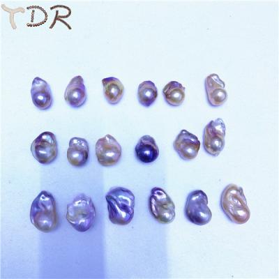 China Freshwater pearl irregular shape pearl for jewelri making baroque nucleated pearl loose pearl for sale