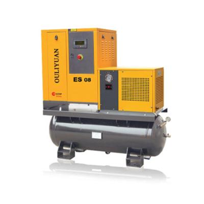 China 2021 Hot Selling Lubricating Oil Good Price 4kw Integrated Rotary Screw Air Compressor for sale