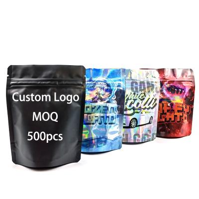 China Custom Printed Recyclable Aluminum Foil Mylar Bag Aluminum Laminated Ziplock Holder Up Pouch With Silver Color for sale