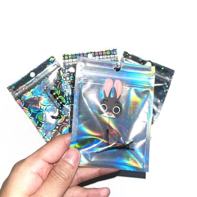 China Zipock Resealable Logo Zipock Resealable Smell Proof Recyclable Custom Aluminum Foil Mylar Plastic Packaging Hologram Bags for sale