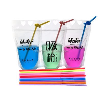 China Juice Disposable Beverage Bags Foldable Clear Disposable Drinking Water Plastic Pouch for sale