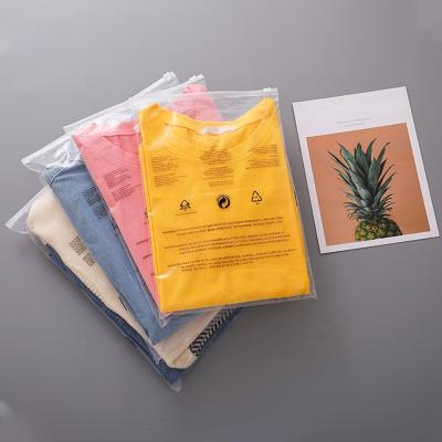 China BIODEGRADABLE Hot Selling Resealable Zipper Clothes Packaging Eco Friendly Frosted Plastic Ziplock Bag for sale