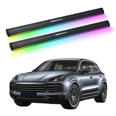 China Electric Power Side Step Running Panel Electric Auto Neon Led Light For Cayenne S GTS 2018-2021 for sale