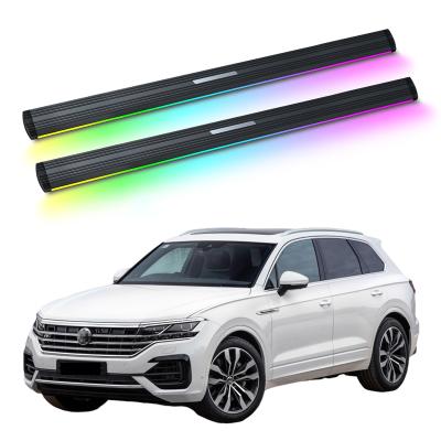 China Electric Power Side Step Running Board Electric Auto Neon Led Light Volkswagen For VW Touareg 2019-2021 for sale