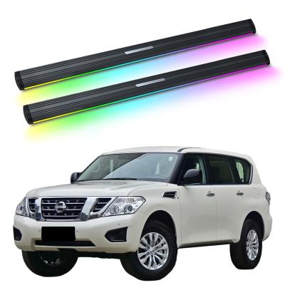 China Electric Power Side Step Running Board Electric Auto Neon Led Light For Nissan Patrol 2015-2017 2018-2021 for sale