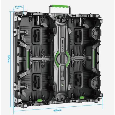 China Show Video 2022 Hot Sale Digital Signage P5.95 500mm*500mm Led Display Screen Splicing Panel Die Casting Aluminum Rental Empty Cabinet for sale