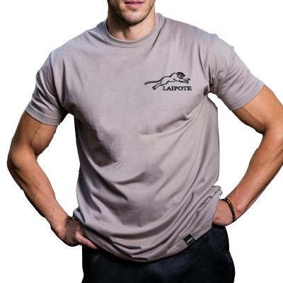 China Anti-pilling wholesale custom logo printing 95%cotton 5%spandex gym fitness training men's plain T-shirt for sale