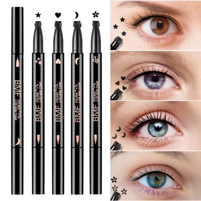 China Hot Selling Waterproof Black Liquid Eyeliner Stencil and Stamp 2 in 1 for sale