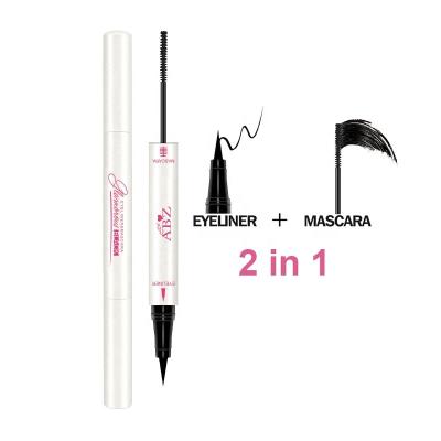 China ABZ Logo Water Proof Eyeliner Waterproof Custom 2 Smudge Mascara No in 1 Eyebrow Mascara for sale