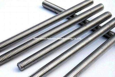 China White Zinc Plated Din 975 Threaded Rod Carbon Steel Material With Grade 6.8 for sale