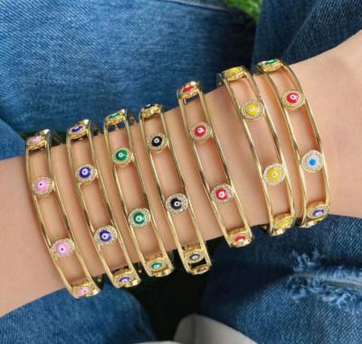 China FASHIONABLE devil's eye bracelet factory direct sales around eye bracelet jewelry fashion women hollow out eye bracelet wholesale for sale