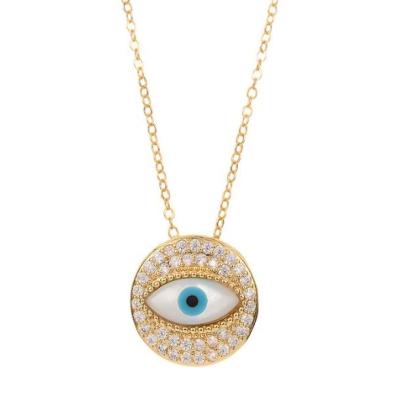 China New Trendy Fashion Female Necklace Necklace Demon Eye Jewelry Inlay Pendant Micro Eye Wholesale for sale