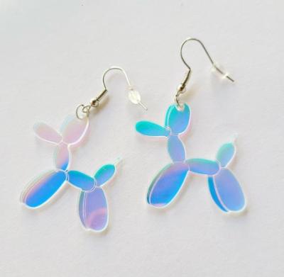 China TRENDY Colorful Acrylic Fashion New Pony Animal Earrings Jewelry Women Balloon Dog Earrings Symphony for sale