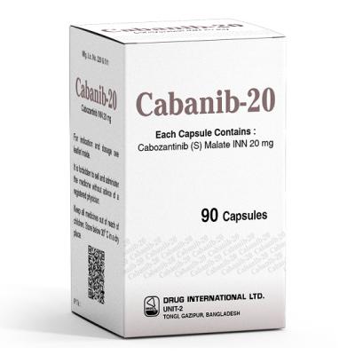 Chine 20 mg 40 mg 60 mg Cabozantinib XL184 Comprimés pour le traitement du cancer à vendre