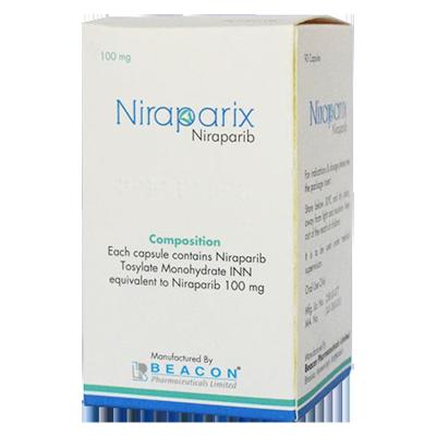 China 30 cápsulas 100 mg de Niraparib Niraprix para el cáncer de trompa de Falopio en venta