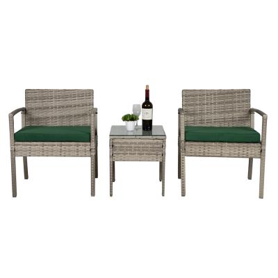 China Modern 3Piece Garden Furniture Rattan Cheap Bistro Furniture Outdoor Garden Furniture for sale