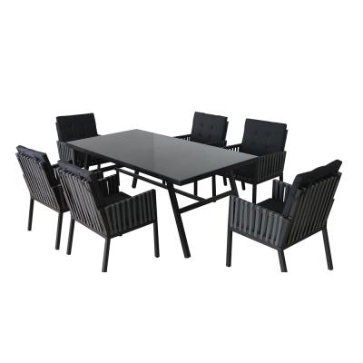 China Convertible Garden Sets Rattan Dining Set Fast Food Restaurant Table And Chair for sale