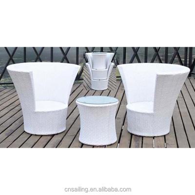 China Modern New Style Wicker Bistro Set Rattan / Wicker Chairs Garden Chair for sale