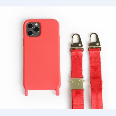 China Shockproof Necklace Cell Phone Case With Lanyard Strap TPU Cover Customized Cover Shockproof Cross - Body Case For iPhone 13 12 Pro Max for sale