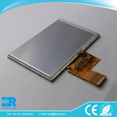 China High brightness 1000cd/m2, 5 inch LCD screen with 800x480 high resolution 120.8 x 75.85 x 13.0 for sale