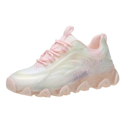 China AHICO 2021 Mesh Luminous Women's Breathable Sports Shoes All-match Casual Jelly New Fashion Unique Sneakers for sale