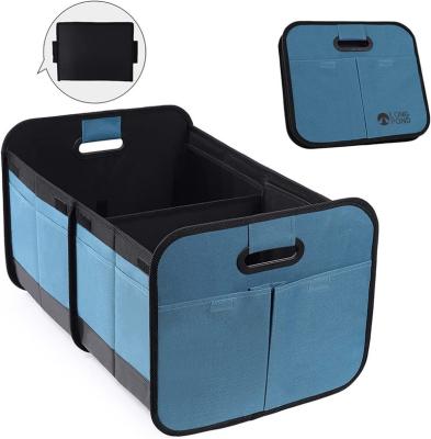 China Space Car Trunk Organizer Storage SUV Multifunctional Foldable Backup Cargo Storage Containers with 9 Pockets and Reinforced Handles for sale