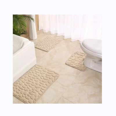 China Sustainable Small And Contour Bathroom Cover Set , Ultra Soft Non Slip Memory Foam Bathroom Bath Covers for sale