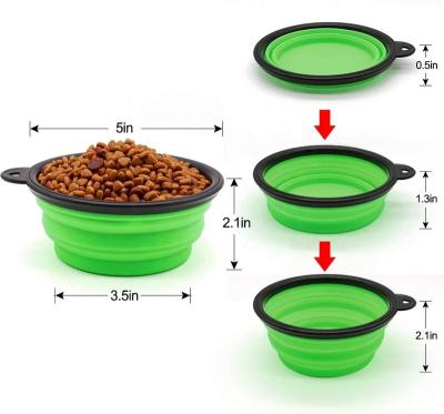 China Non-automatic Hot Portable Dog Food Water Dish Bowl Collapsible Amazon Plastic Pet Dog Bowl Pet Rolls Dog Water Bottle for sale