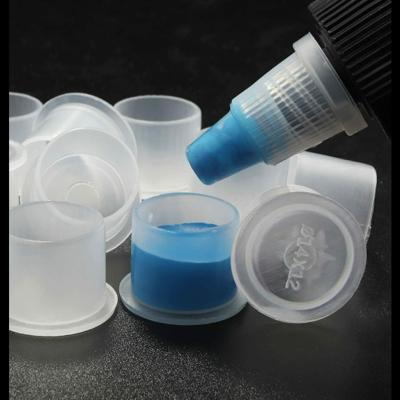 China Convenient Multi-size Disposable Plastic Tattoo Accessories Pigment Caps Ink Cup For Tattooing for sale