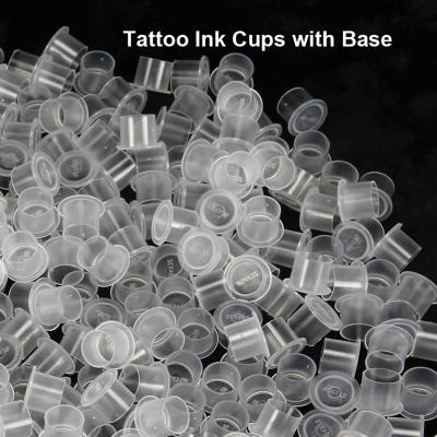 China Permanent Makeup Tattoo Machine Permanent Makeup Tattoo Accessories Wholesale Disposable Ink Cups Ink Cap With Base for sale