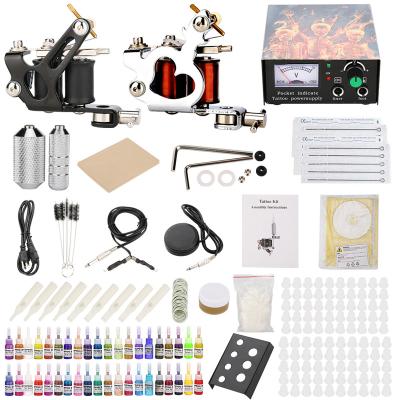 China High Quality Permanent Tattoo Quick Fill Complete Equipment Set Power Supply Ink Body Art Set Tattoo Set for sale