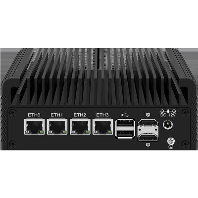 China For OpenWRT/IstoreOS/pfSENSE Business Router Intel Soft Lake Fanless N100 4*2.5G Intel i226-V Lans USB3.0 for sale