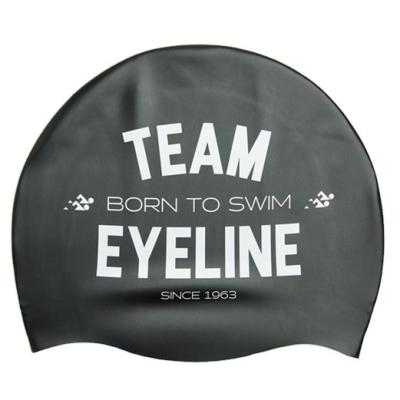 China High Quality Custom Silicone Logo Print Chlorine Resistant/High Elastic Waterproof Swim Cap for sale