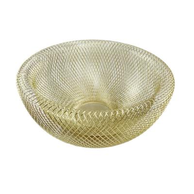 China Viable Living Room Fruit Storage Basket Kitchen Metal Wire European Oval Fruit Basket for sale